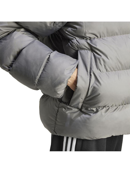 Tonal Hooded Puffer Jacket Μπουφάν Puffer Γκρι