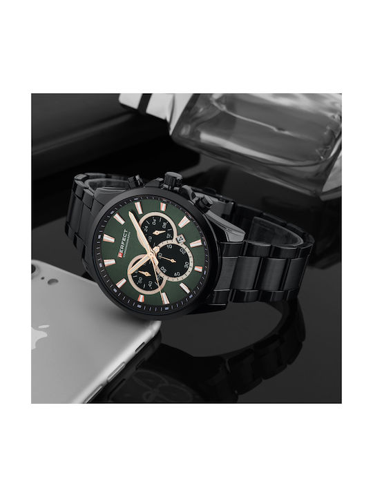 Perfect Men's Watch 45.5mm Chronograph Battery in Black Color