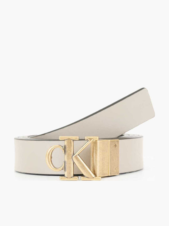 Calvin Klein Δερμάτινη Γυναικεία Ζώνη Γκρι
