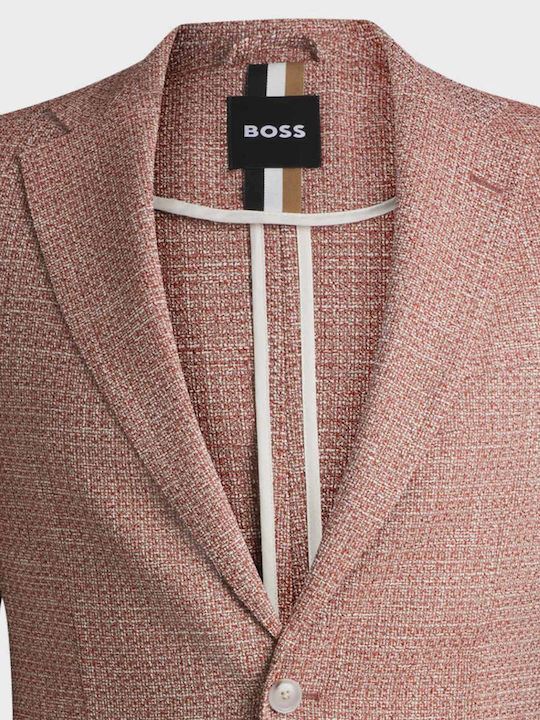 Hugo Boss Men's Suit Jacket Dark Orange