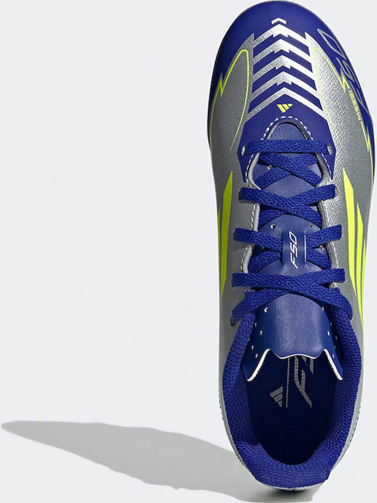 F50 CLUB Kids Molded Soccer Shoes Silver