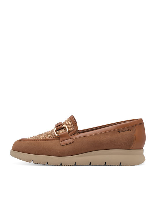 Δερμάτινα Γυναικεία Loafers σε Ταμπά Χρώμα