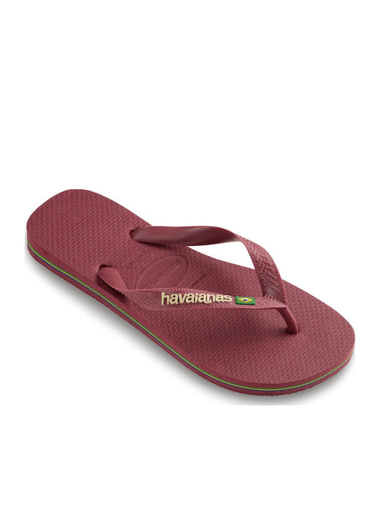 Brasil Logo Women's Flip Flops Purple