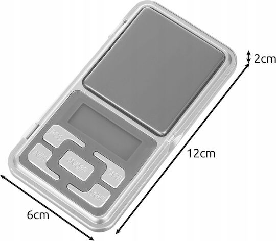 Ruhhy Elektronisch Präzisionswaage mit einer Wiegekapazität von 0.09kg und einer Unterteilung von 0.1gr