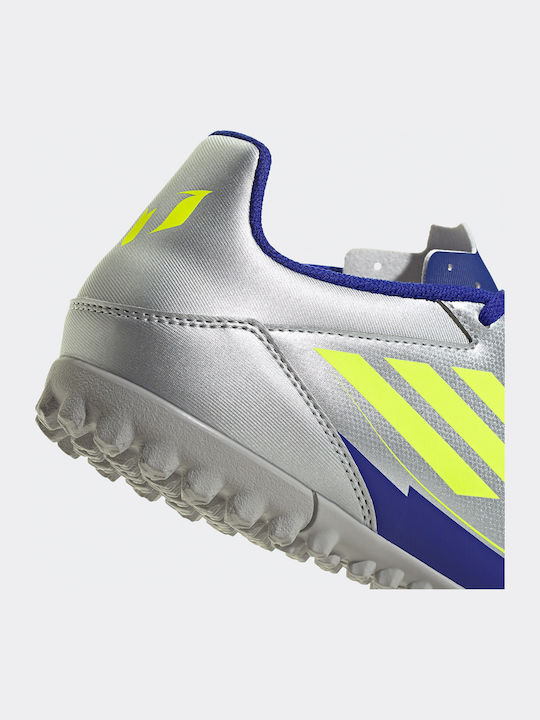 adidas F50 Club Messi Ποδοσφαιρικά Παπούτσια με Σχάρα TF Ασημί