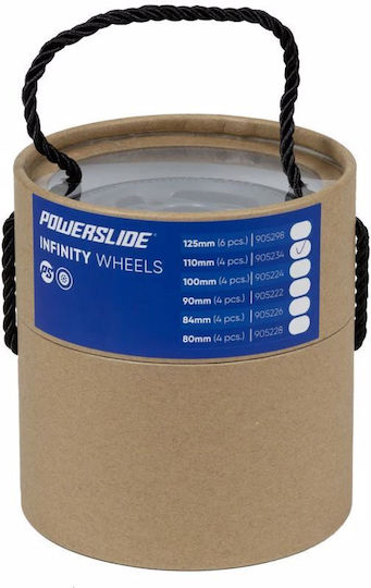 Powerslide 110χιλ./85α Infinity Ροδάκια Μαύρο Γκρι