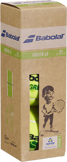 Babolat Green Kids Tennisbälle X 3 Packung mit 3 Bällen