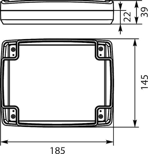 Elektro Plast Surface-Mounted Electrical Box Watertight IP67 in Black Color 1pcs 62.124