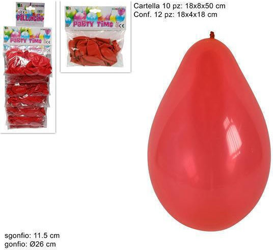 Set of 12 Balloons Red