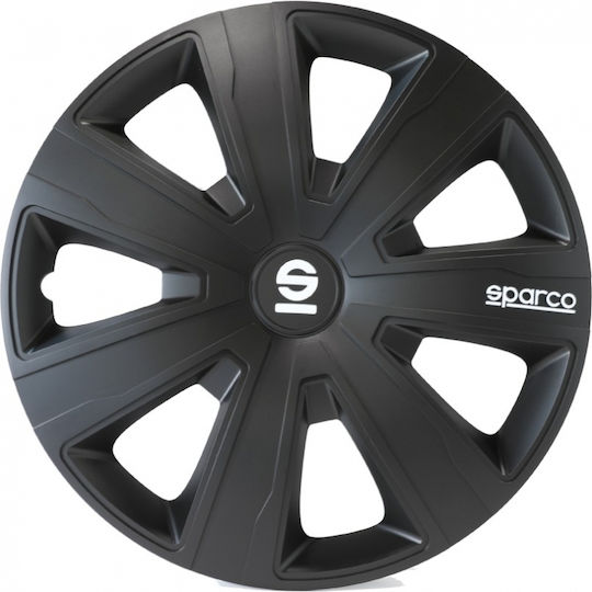 Sparco Car Hubcap Set 14" 4pcs Black