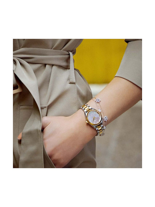 Breeze Watch with Gold Metal Bracelet