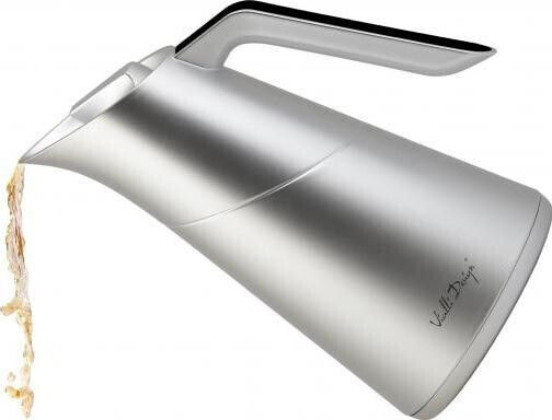 Vialli Design Jug Thermos Plastic 1lt Silver-black