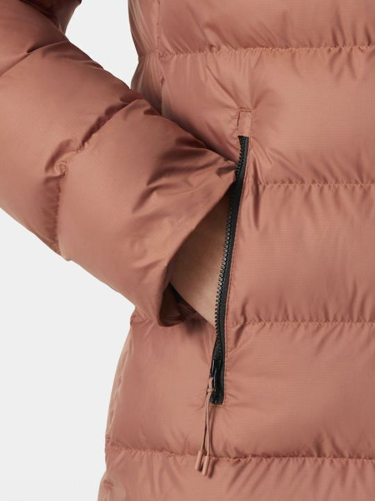 Active Damen Puffer Jacke für Winter Braun