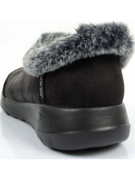 Closed Leather Women's Slippers Black