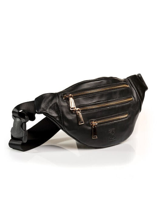 Boxer Leather Waist Bag Black