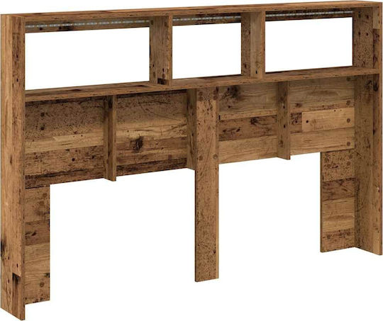 vidaXL Tăblie de Pat LED din Lemn Maro 160x102cm