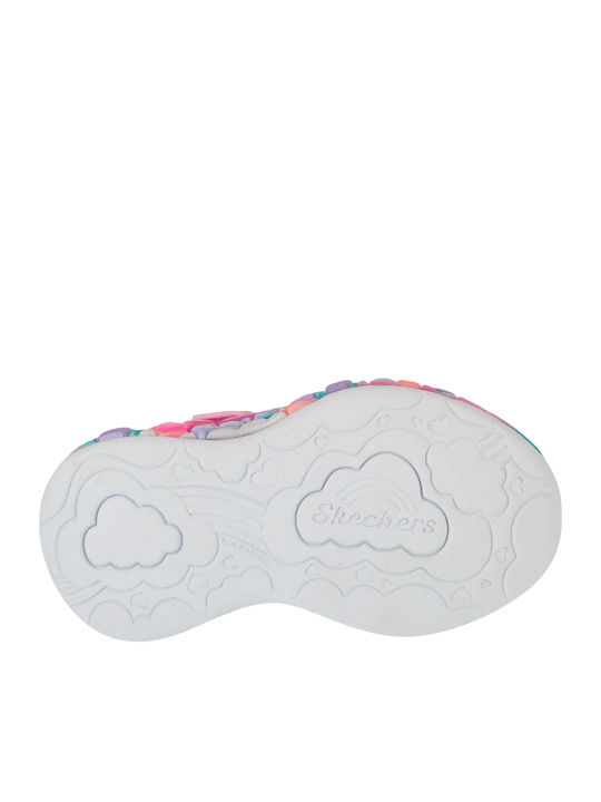 Eternal Heart Kids Sneakers with Hoop & Loop Closure & Lights Pink