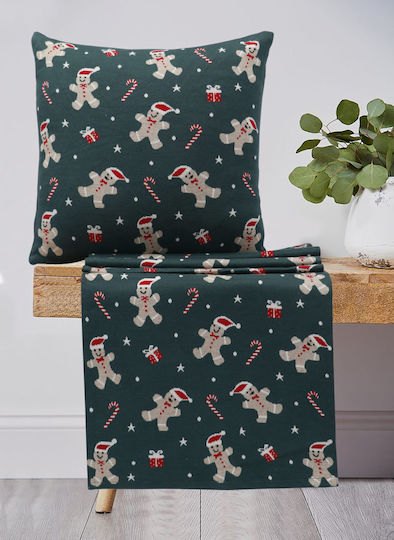 Liolios Home Weihnachtlich Tischtuch Läufer Stoff L150xB45cm.