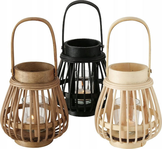 Boltze Laterne Bamboo Schwarz 1Stück