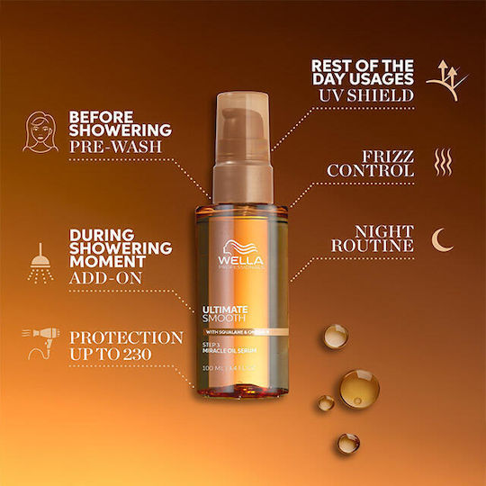 Wella Ultimate Smooth Leave In / Finishing Hair Serum for Nourishing 30ml