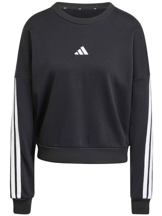 Essentials 3-Stripes French Terry Women's Sweatshirt Black