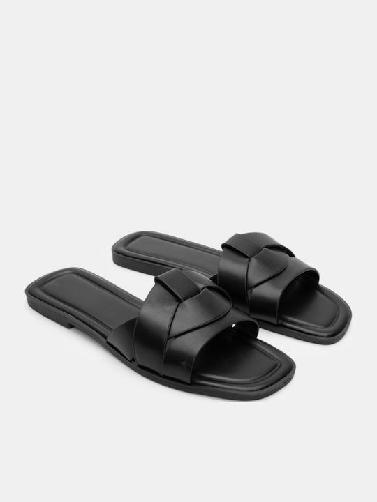 Women's Flat Sandals in Black Color