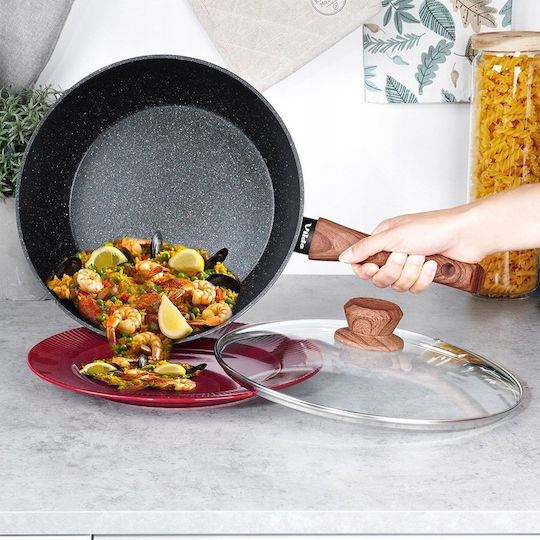 Vilde Tigaie Cu capac din Aluminiu cu Strat de Piatră 28cm