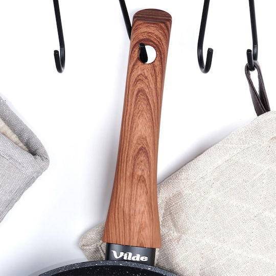 Vilde Tigaie Cu capac din Aluminiu cu Strat de Piatră 28cm