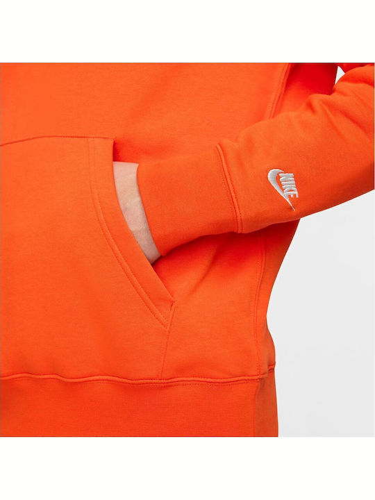 Sportswear Φούτερ με Κουκούλα Πορτοκαλί