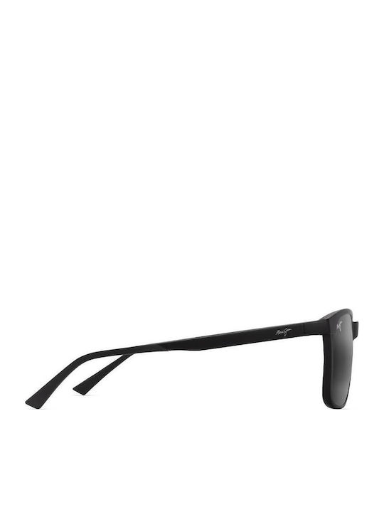 Maui Jim Унисекс Слънчеви Очила с Черна Пластмасова Рамка и Черни Поляризирани Огледални Стъкла