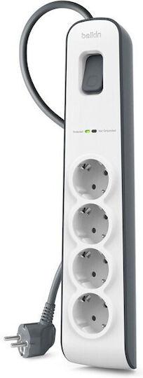 Belkin Πολύπριζο Aσφαλείας 4 Θέσεων με Καλώδιο 2m