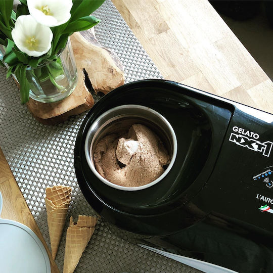 Mașină de înghețată cu compresor Nemox Gelato Nxt1 I-green 1.7 litri negru