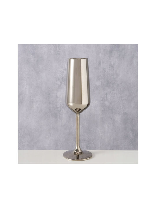 Boltze Glas Champagner aus Glas in Silber Farbe Kelch 195ml
