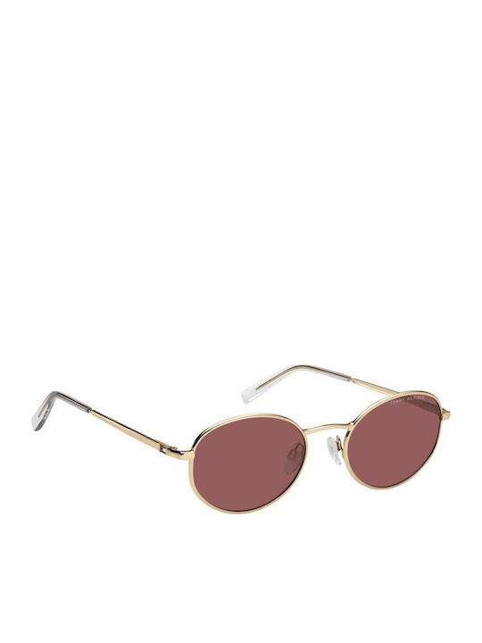 Tommy Hilfiger Women's Sunglasses with Gold Metal Frame and Purple Lens TH2219/S 000/4S