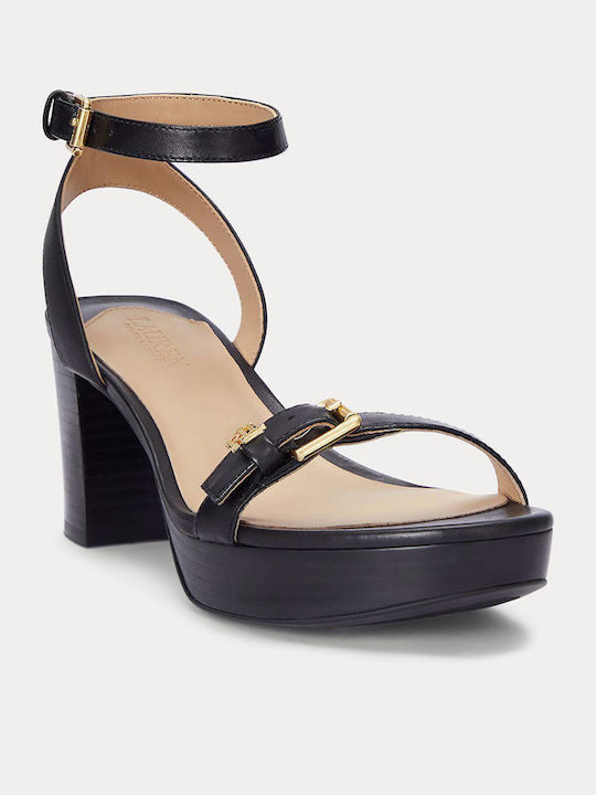 Leder Sandalen Schwarz