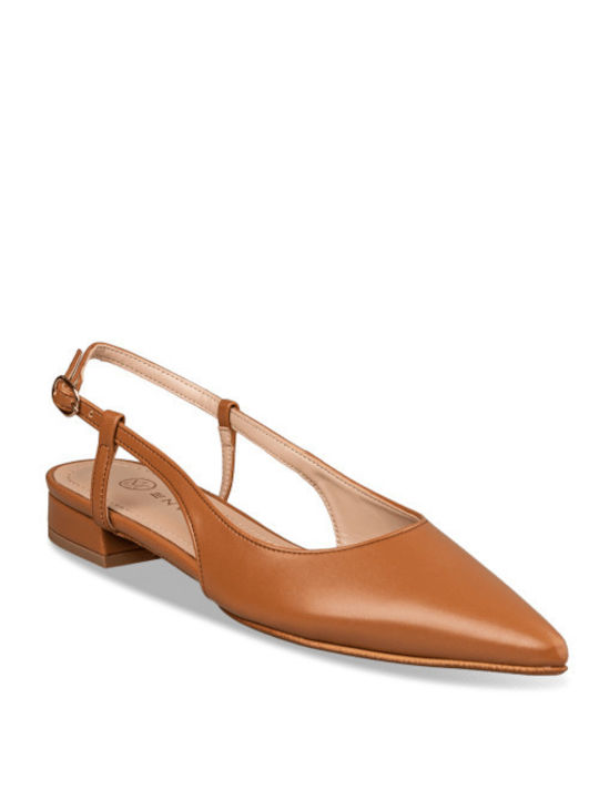 Envie Shoes Pointy Slingback Ballerinas Brown