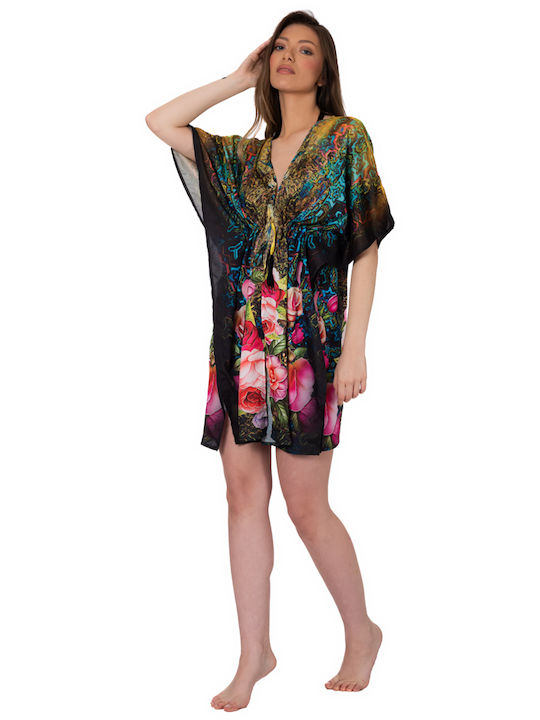 Indischer Kaftan mit Taillenkordel Ar201-c Solo Me Damen 90cm x 90cm Einheitsgröße