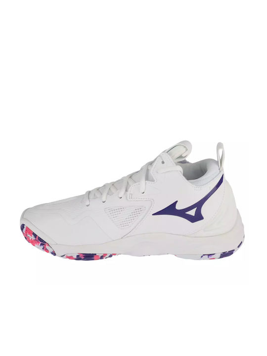 Mizuno Wave Momentum 3 Mid Γυναικεία Αθλητικά Παπούτσια για Προπόνηση & Γυμναστήριο Λευκά