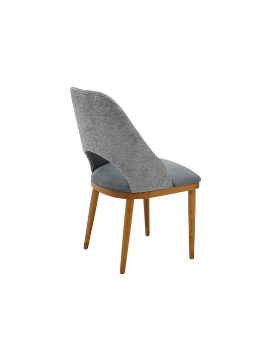 Castel Dining Room Fabric Chair Denim 50x56x93cm 2pcs