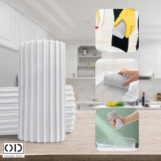 Magic Sponge Universal Cleaning High Liquid Absorption Capacity Anti-static Anti-allergic Size 10.5 Cm X 5.5 Cm X 4.5 Cm Gray Original Deals