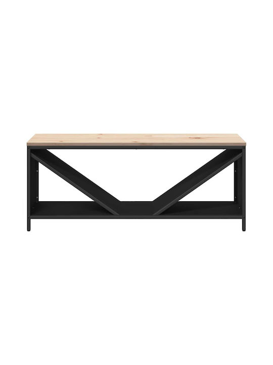 vidaXL Firewood Wooden Shelf Wood Storage 100.5x35.5x40cm Black