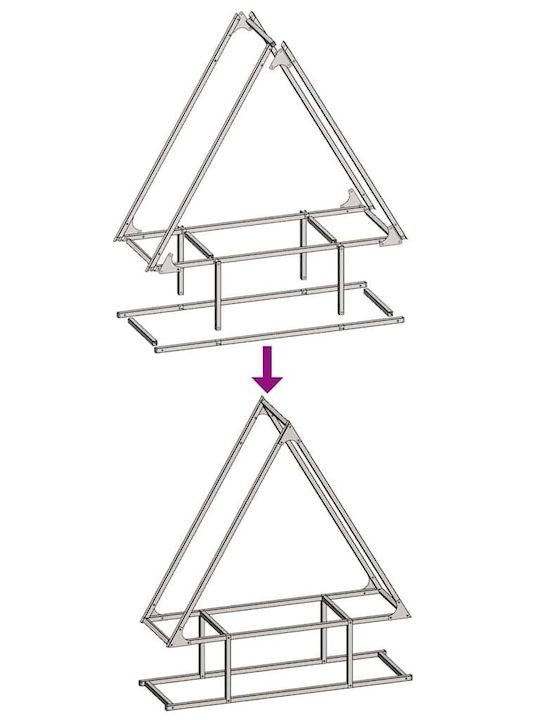 vidaXL Inox Ράφι Αποθήκευσης Ξύλων 80x25x90cm Λευκό