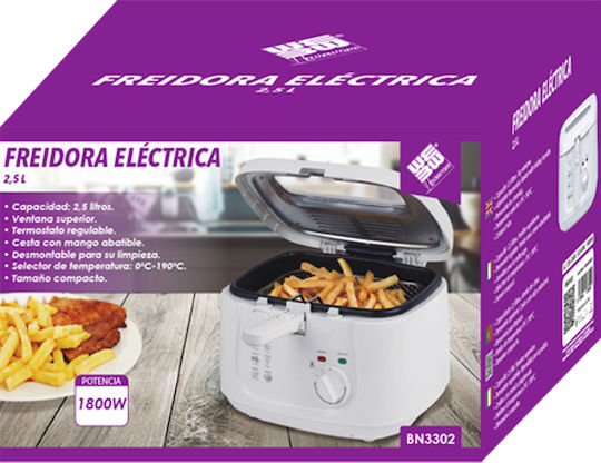Gem BN3302 Φριτέζα 2.5lt Λευκή