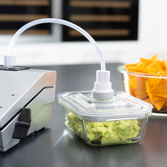 Caso Lunchbox Silikon Transparent Geeignet für die Mikrowelle 1000ml 1Stück