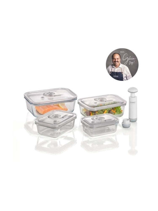 Caso Cutie pentru Mâncare Sticlă Transparent 1000ml 1buc