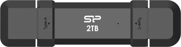 Silicon Power 2.0TB USB 3.2 SSD Stick with connection USB-C Black