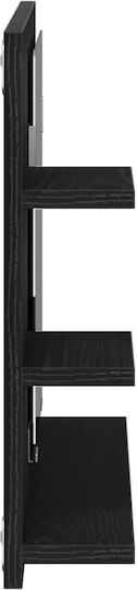 vidaXL Badezimmerspiegel aus Spanplatte mit Regal 60x10.5cm Schwarz