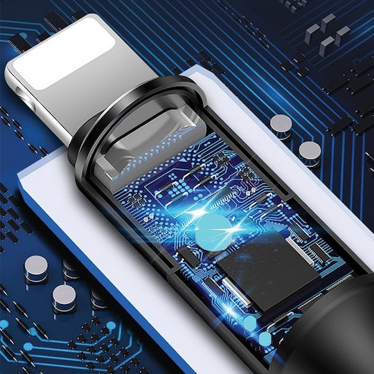 Usams Geflochten USB zu Blitzschlag / Typ-C,TC-TC Kabel 2A Schwarz 1.5m (US-SJ219)