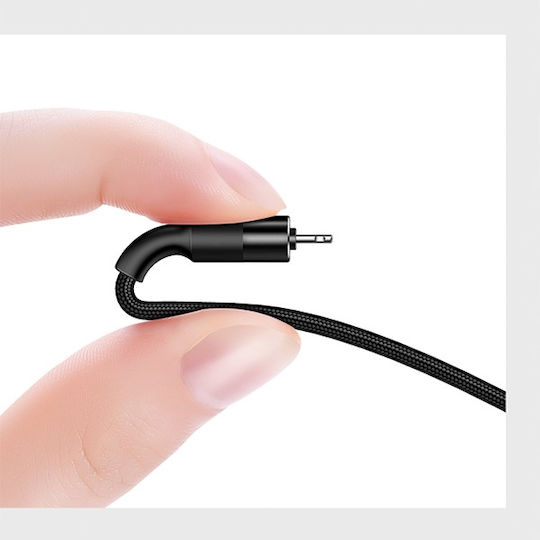 Usams Geflochten USB zu Blitzschlag / Typ-C,TC-TC Kabel 2A Schwarz 1.5m (US-SJ219)