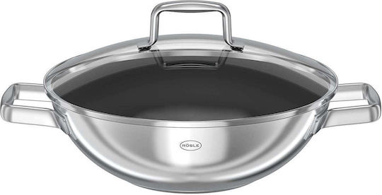 Rosle Moments Wok Din Oțel Inoxidabil Cu Capac Cu Acoperire Antiaderentă 28cm